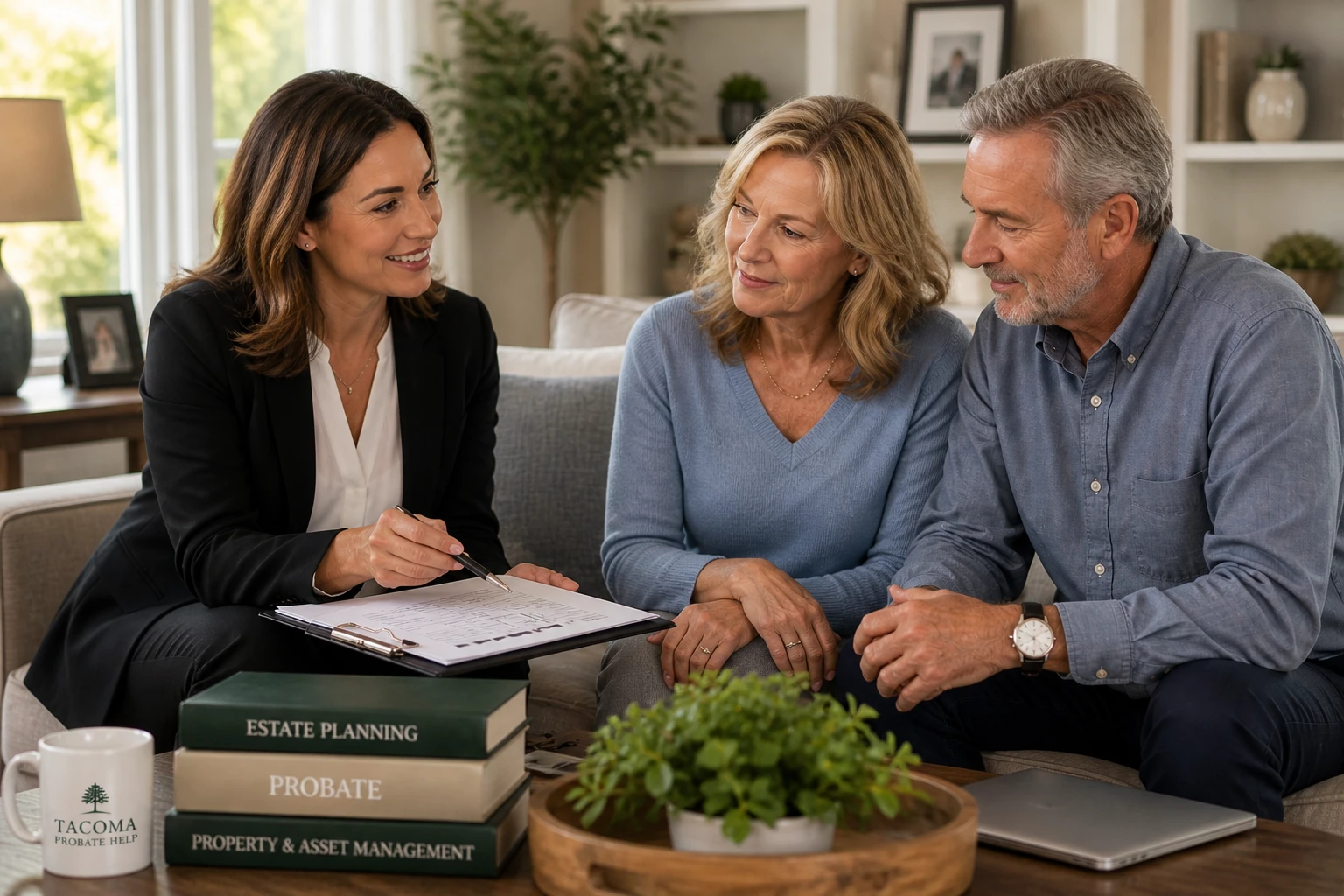 Tacoma Probate Concierge white-glove support helping a Pierce County family coordinate estate paperwork, property decisions, and next steps.